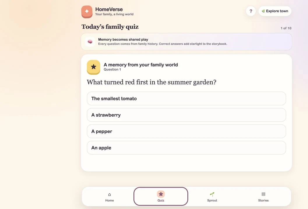 Sprout & Quiz — 記憶が会話になる